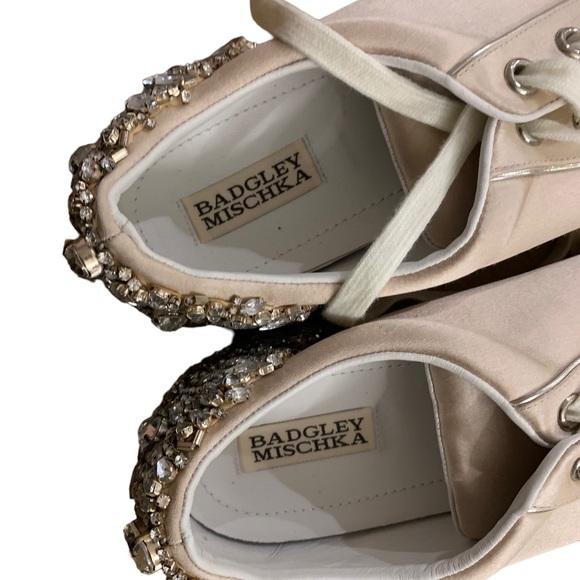 Badgley Mischka | Shirley Crystal Embellished Encrusted Sneaker Size 9 - Picture 8 of 9